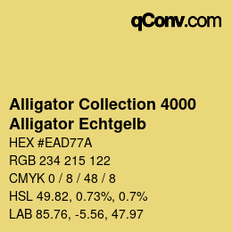 カラーコード: Alligator Collection 4000 - Alligator Echtgelb | qconv.com