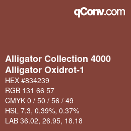 カラーコード: Alligator Collection 4000 - Alligator Oxidrot-1 | qconv.com