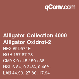 カラーコード: Alligator Collection 4000 - Alligator Oxidrot-2 | qconv.com