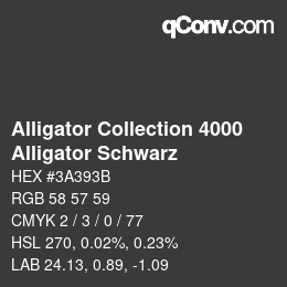 カラーコード: Alligator Collection 4000 - Alligator Schwarz | qconv.com