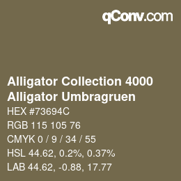 Código de color: Alligator Collection 4000 - Alligator Umbragruen | qconv.com