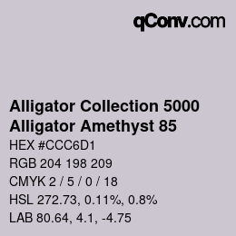 カラーコード: Alligator Collection 5000 - Alligator Amethyst 85 | qconv.com
