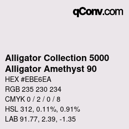 カラーコード: Alligator Collection 5000 - Alligator Amethyst 90 | qconv.com