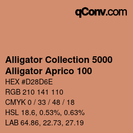 カラーコード: Alligator Collection 5000 - Alligator Aprico 100 | qconv.com