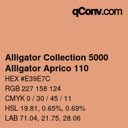 カラーコード: Alligator Collection 5000 - Alligator Aprico 110 | qconv.com