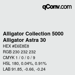 カラーコード: Alligator Collection 5000 - Alligator Astra 30 | qconv.com