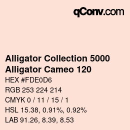 カラーコード: Alligator Collection 5000 - Alligator Cameo 120 | qconv.com