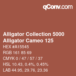 カラーコード: Alligator Collection 5000 - Alligator Cameo 125 | qconv.com