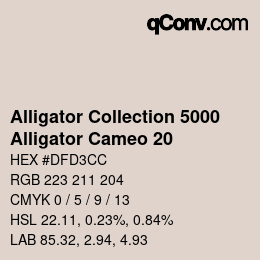 カラーコード: Alligator Collection 5000 - Alligator Cameo 20 | qconv.com