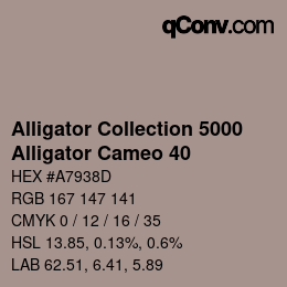 カラーコード: Alligator Collection 5000 - Alligator Cameo 40 | qconv.com