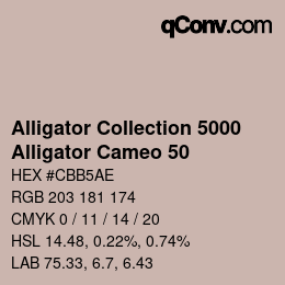 カラーコード: Alligator Collection 5000 - Alligator Cameo 50 | qconv.com