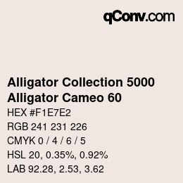 カラーコード: Alligator Collection 5000 - Alligator Cameo 60 | qconv.com