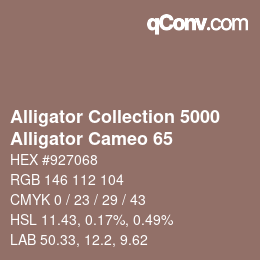 カラーコード: Alligator Collection 5000 - Alligator Cameo 65 | qconv.com