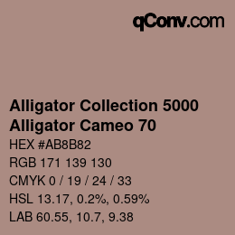 カラーコード: Alligator Collection 5000 - Alligator Cameo 70 | qconv.com