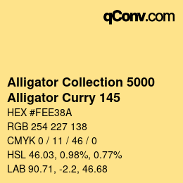 Color code: Alligator Collection 5000 - Alligator Curry 145 | qconv.com