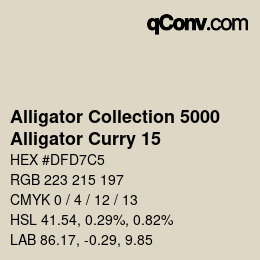 Color code: Alligator Collection 5000 - Alligator Curry 15 | qconv.com