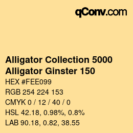 カラーコード: Alligator Collection 5000 - Alligator Ginster 150 | qconv.com