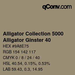 カラーコード: Alligator Collection 5000 - Alligator Ginster 40 | qconv.com