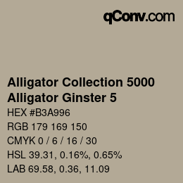 Color code: Alligator Collection 5000 - Alligator Ginster 5 | qconv.com