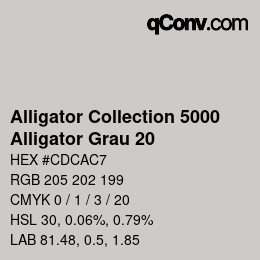カラーコード: Alligator Collection 5000 - Alligator Grau 20 | qconv.com