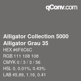 カラーコード: Alligator Collection 5000 - Alligator Grau 35 | qconv.com