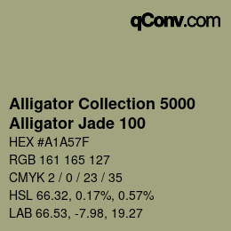 Farbcode: Alligator Collection 5000 - Alligator Jade 100 | qconv.com