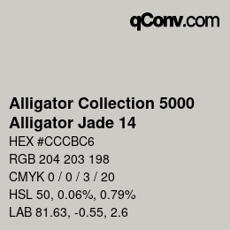 カラーコード: Alligator Collection 5000 - Alligator Jade 14 | qconv.com