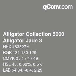 カラーコード: Alligator Collection 5000 - Alligator Jade 3 | qconv.com