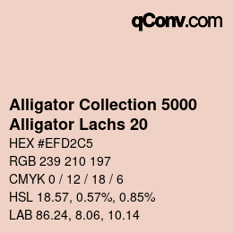 Código de color: Alligator Collection 5000 - Alligator Lachs 20 | qconv.com