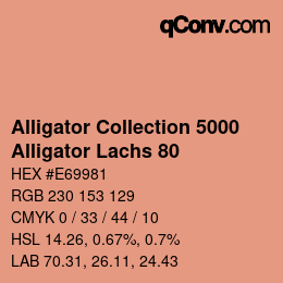 Código de color: Alligator Collection 5000 - Alligator Lachs 80 | qconv.com