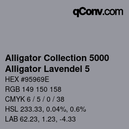Código de color: Alligator Collection 5000 - Alligator Lavendel 5 | qconv.com