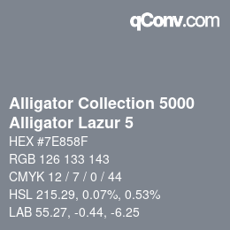 カラーコード: Alligator Collection 5000 - Alligator Lazur 5 | qconv.com