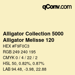 カラーコード: Alligator Collection 5000 - Alligator Melisse 120 | qconv.com