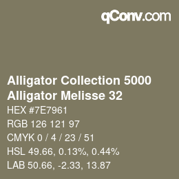 カラーコード: Alligator Collection 5000 - Alligator Melisse 32 | qconv.com