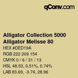 Color code: Alligator Collection 5000 - Alligator Melisse 80 | qconv.com