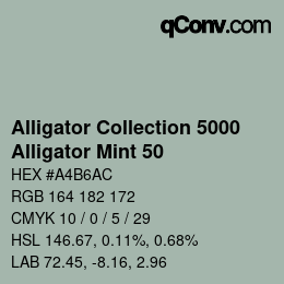 カラーコード: Alligator Collection 5000 - Alligator Mint 50 | qconv.com