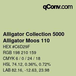 Código de color: Alligator Collection 5000 - Alligator Moos 110 | qconv.com