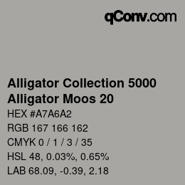 カラーコード: Alligator Collection 5000 - Alligator Moos 20 | qconv.com