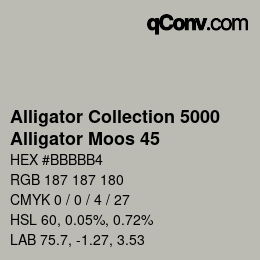 カラーコード: Alligator Collection 5000 - Alligator Moos 45 | qconv.com