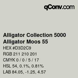 カラーコード: Alligator Collection 5000 - Alligator Moos 55 | qconv.com