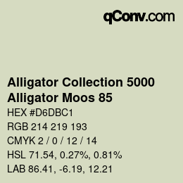 カラーコード: Alligator Collection 5000 - Alligator Moos 85 | qconv.com