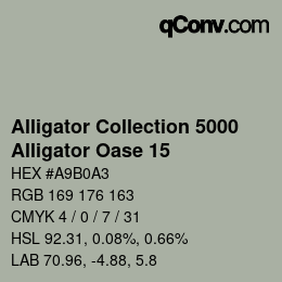 カラーコード: Alligator Collection 5000 - Alligator Oase 15 | qconv.com