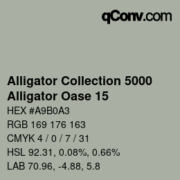 カラーコード: Alligator Collection 5000 - Alligator Oase 15 | qconv.com