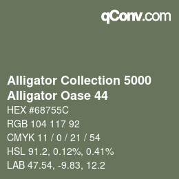 Color code: Alligator Collection 5000 - Alligator Oase 44 | qconv.com