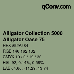 カラーコード: Alligator Collection 5000 - Alligator Oase 75 | qconv.com