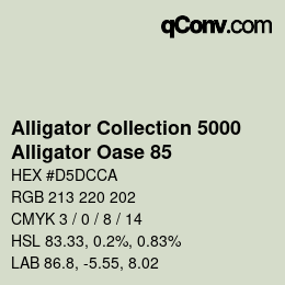 カラーコード: Alligator Collection 5000 - Alligator Oase 85 | qconv.com