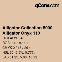 Código de color: Alligator Collection 5000 - Alligator Onyx 110 | qconv.com