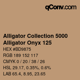 カラーコード: Alligator Collection 5000 - Alligator Onyx 125 | qconv.com