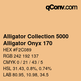 Farbcode: Alligator Collection 5000 - Alligator Onyx 170 | qconv.com