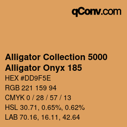 Farbcode: Alligator Collection 5000 - Alligator Onyx 185 | qconv.com